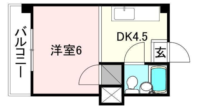 松山市六軒家町のマンションの間取り