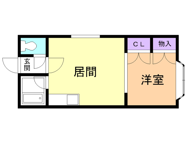 白老郡白老町末広町のアパートの間取り