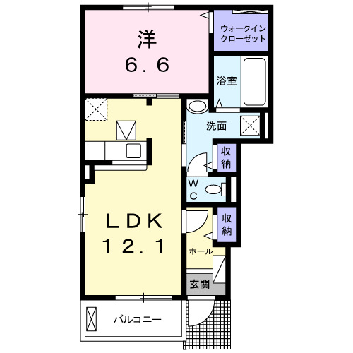 徳島県徳島市安宅３（アパート）の賃貸物件の間取り
