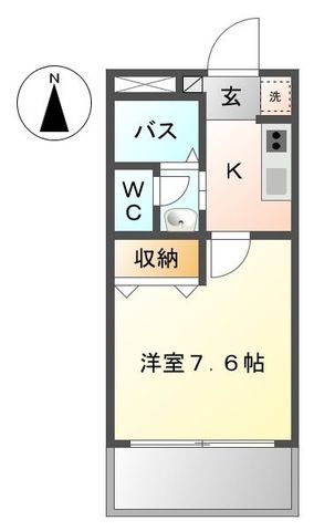 藤枝市高柳のアパートの間取り