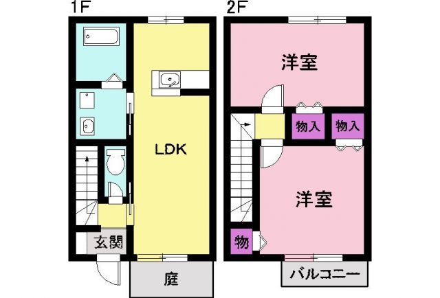 西尾市鶴城町のアパートの間取り