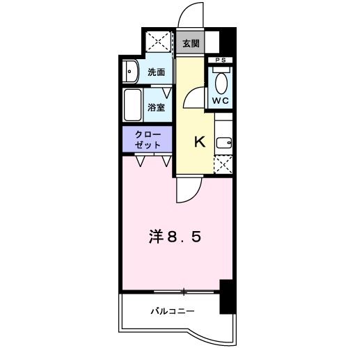 北九州市八幡西区陣原のマンションの間取り