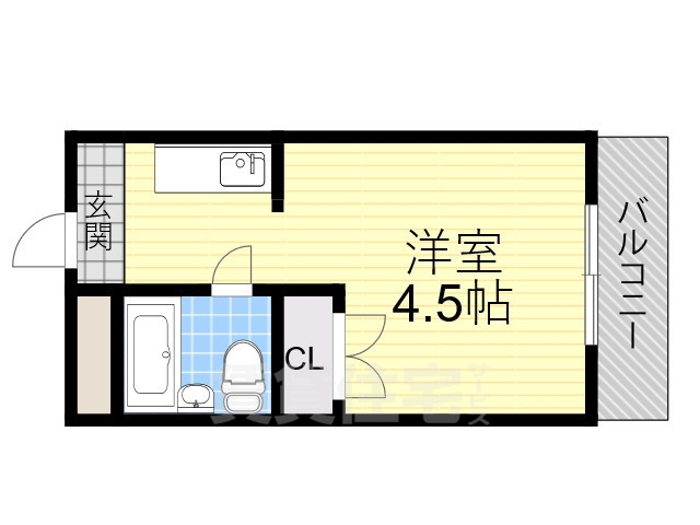 大阪市都島区都島北通のマンションの間取り