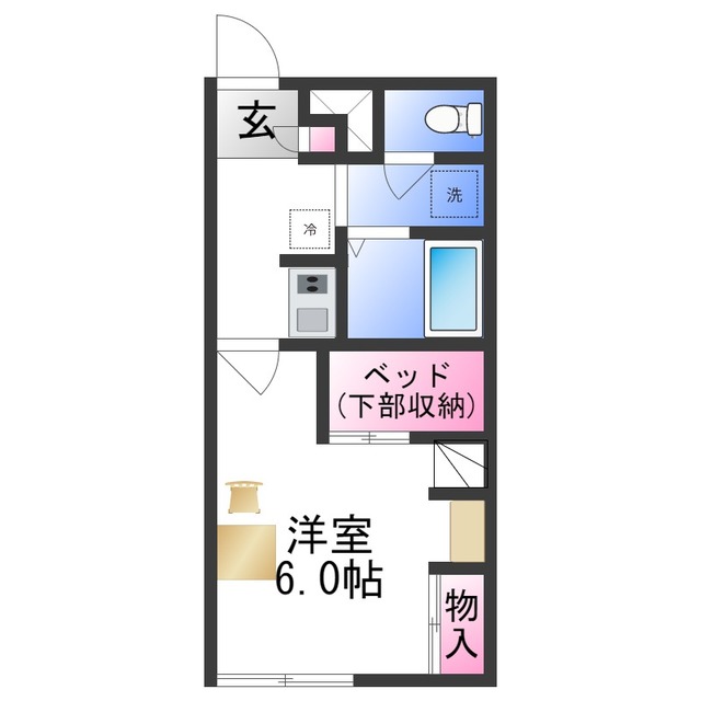 堺市中区伏尾のアパートの間取り