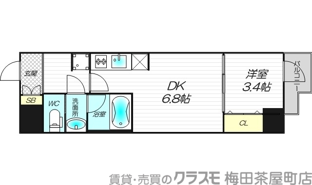 【Dimora靭公園の間取り】