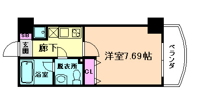 ライブコート北梅田の間取り