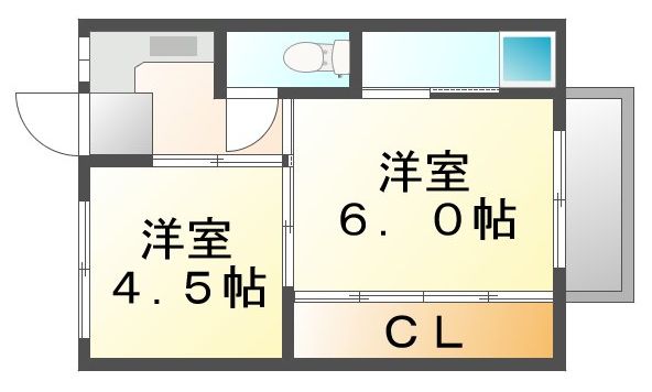 【玉野市八浜町大崎のマンションの間取り】