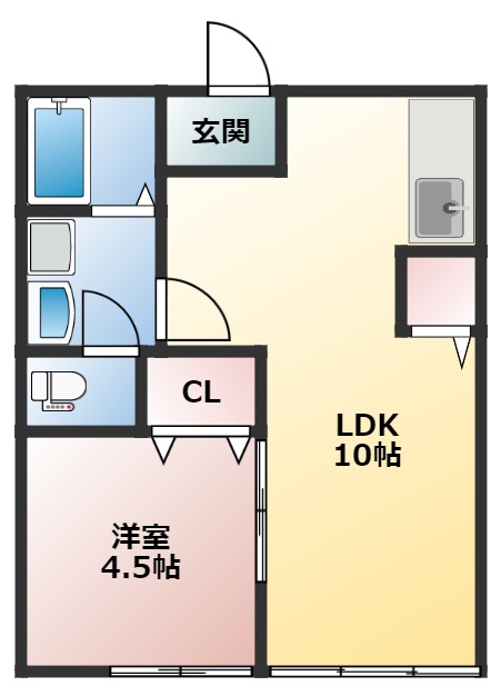 コーポ鈴森A棟の間取り