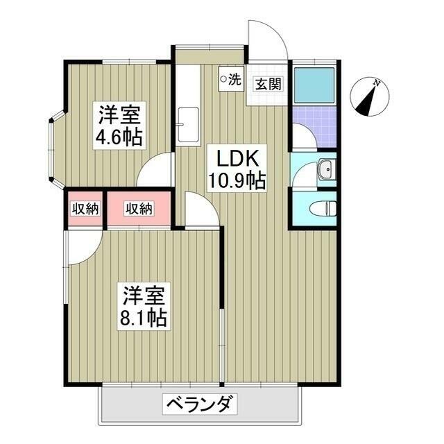 小田原市小八幡のアパートの間取り