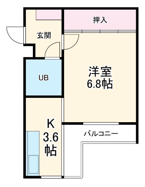 名古屋市瑞穂区妙音通のアパートの間取り