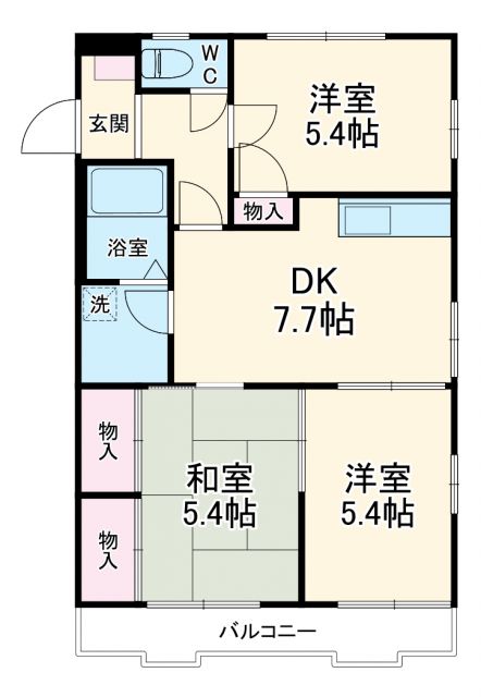 新城市平井のアパートの間取り