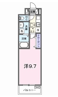 神戸市垂水区舞子台のアパートの間取り