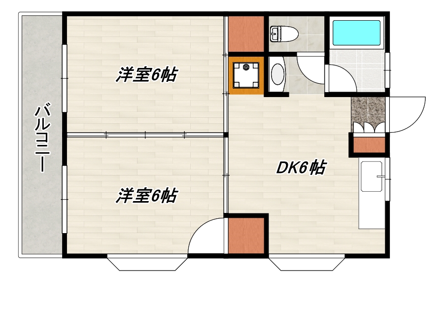 鹿児島市武のマンションの間取り