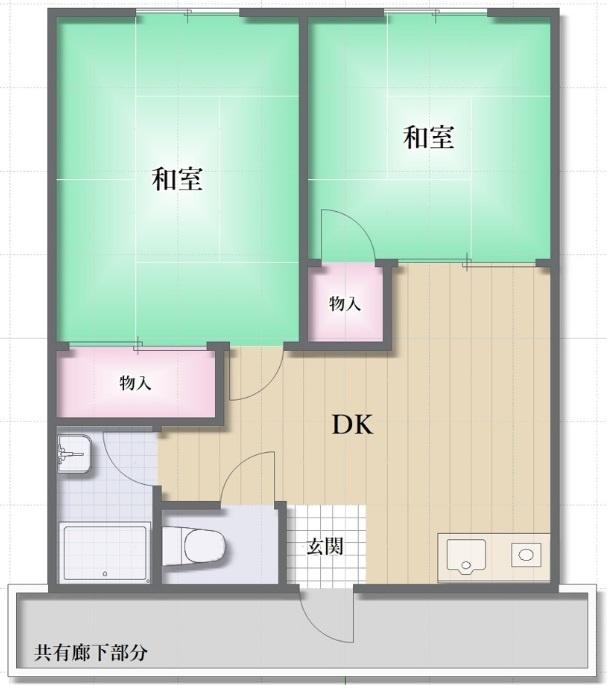 しあわせハイツ淡路岩屋の間取り