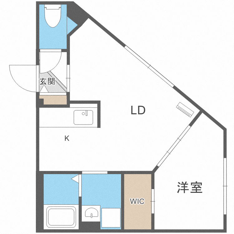 エアフォルク新さっぽろの間取り