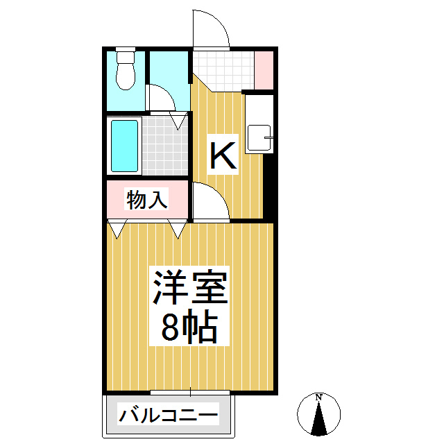 セジュールＳ・なかむら　Ｂ棟の間取り