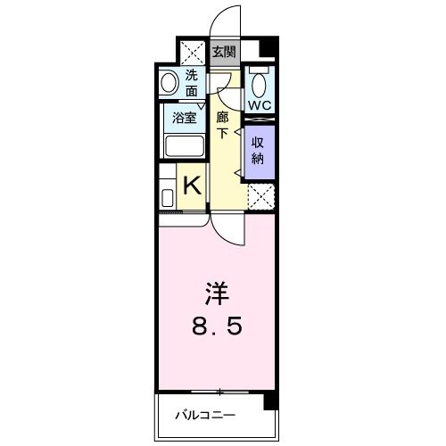 宇部市新天町のマンションの間取り