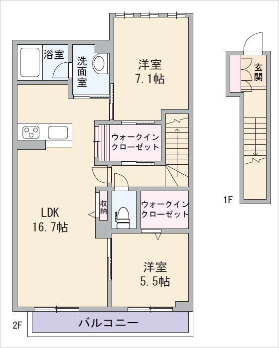 プレベールDの間取り