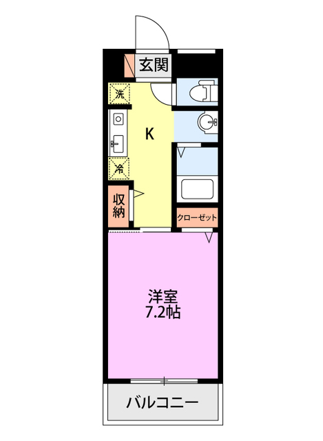 新潟市東区空港西のマンションの間取り