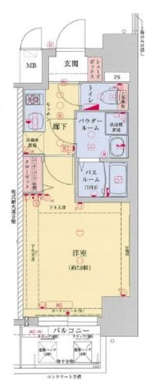 ポルト・ボヌール神戸湊川公園の間取り