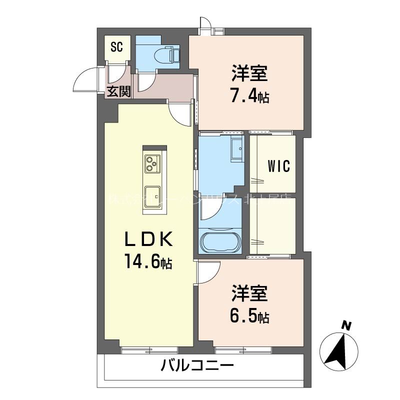 上尾市小泉のマンションの間取り