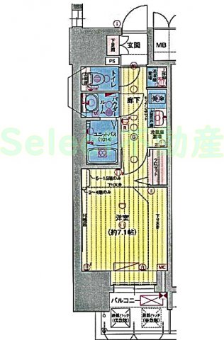 プレサンスＴＨＥ久屋大通レジェンドの間取り