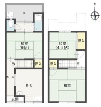 【養父丘テラスハウスの間取り】