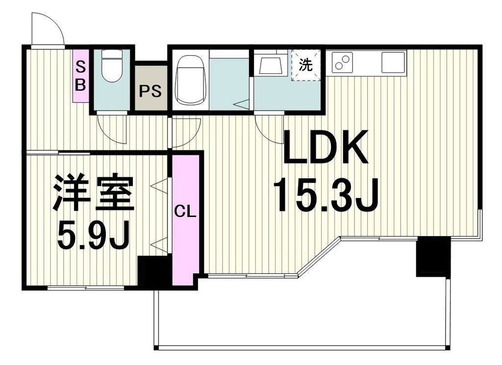 横浜市都筑区見花山のマンションの間取り