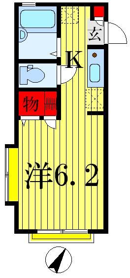 松戸市胡録台のアパートの間取り