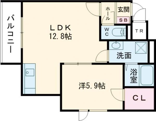 苫小牧市新中野町のアパートの間取り