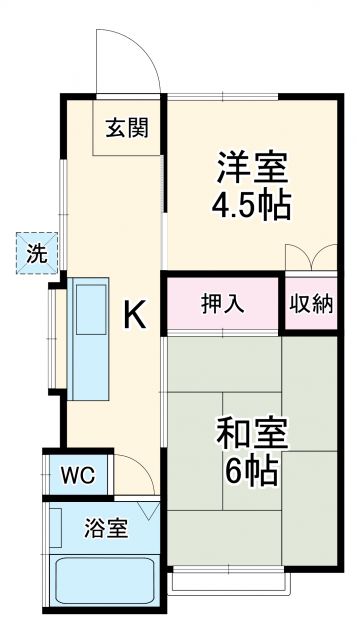 横浜市港北区菊名のアパートの間取り