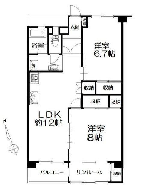 横浜市港南区野庭町のマンションの間取り