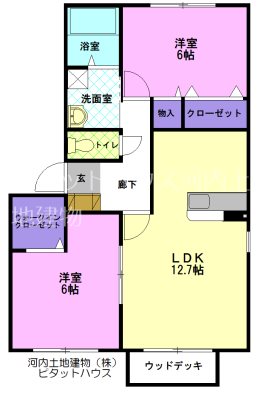 カーサソラーレ Bの間取り