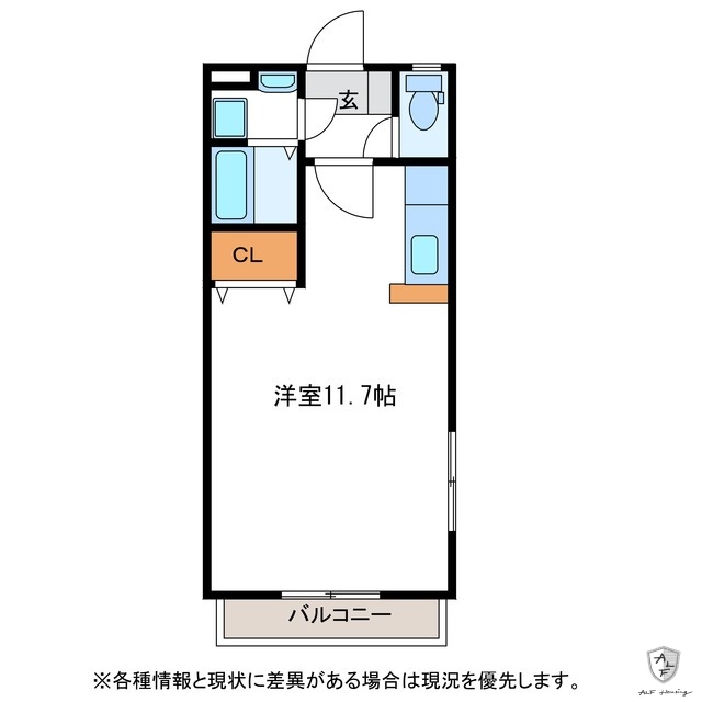 可児市下恵土のアパートの間取り