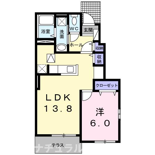 豊橋市二川町のアパートの間取り