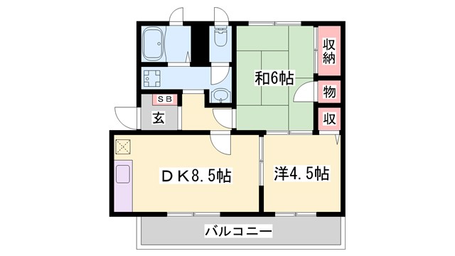 【ハイツウィンディアの間取り】