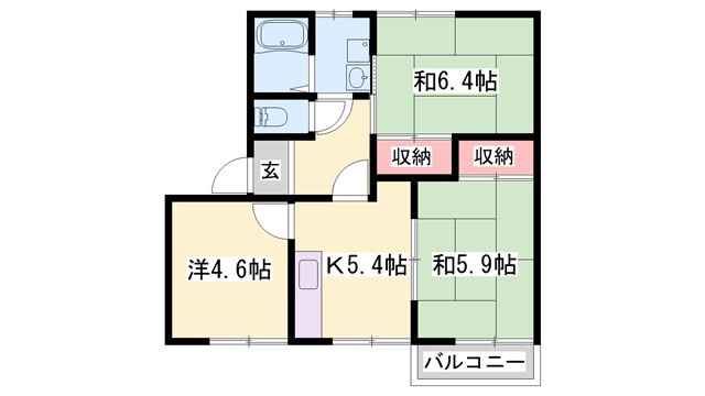 ヴィレッジ　キタ　B棟の間取り