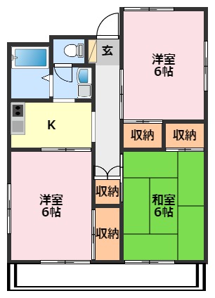 柏市松ケ崎のマンションの間取り