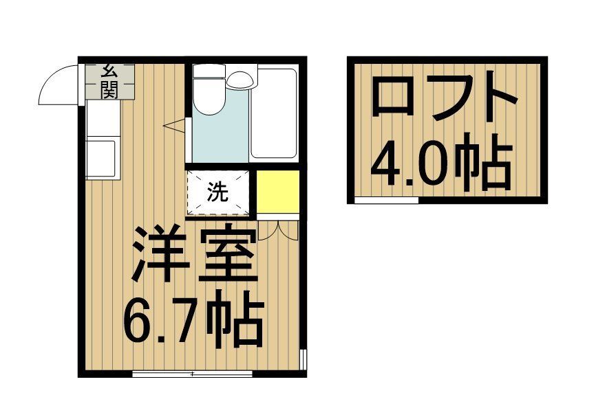 国分寺市光町のアパートの間取り