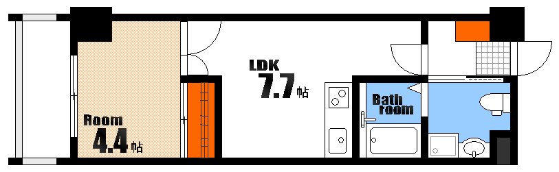 安芸郡府中町大通のマンションの間取り