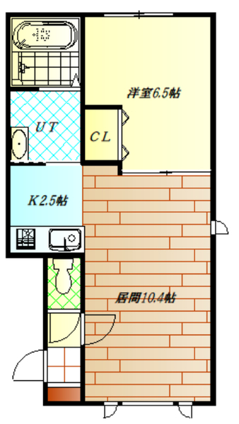 旭川市七条通のアパートの間取り