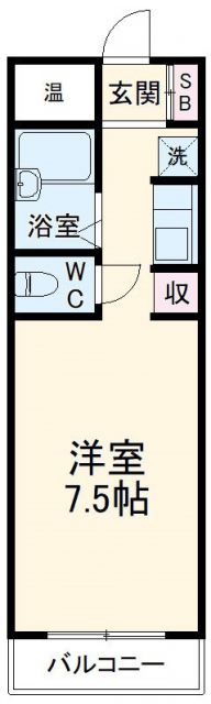 横浜市神奈川区中丸のアパートの間取り