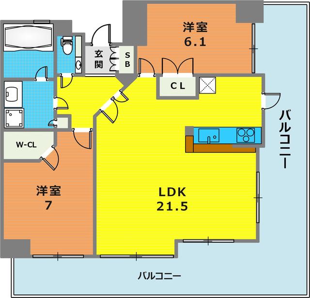 ハーティネス・トアロード中山手の間取り