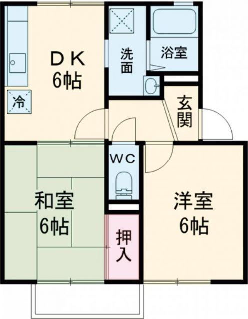 紙屋ハウス５番館Ｅ棟の間取り