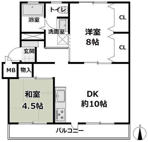 青葉ハイツ12号棟の間取り