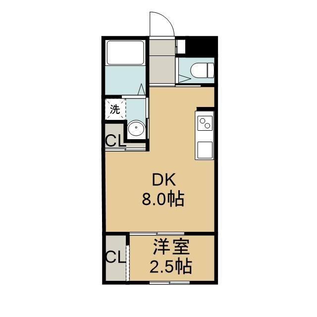 鹿児島市東谷山のマンションの間取り