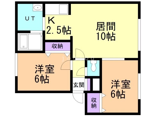 石狩市樽川三条のアパートの間取り