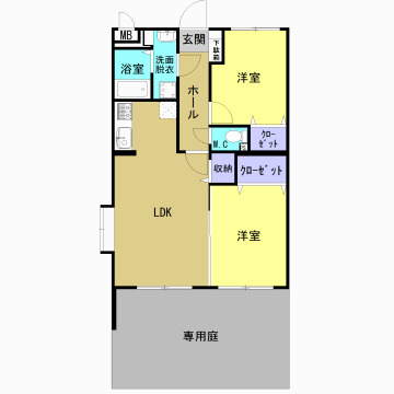 上天草市大矢野町上のマンションの間取り