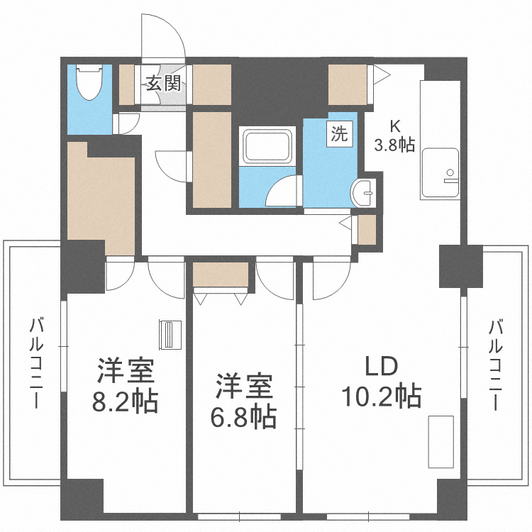 ビッグパレス南５条の間取り