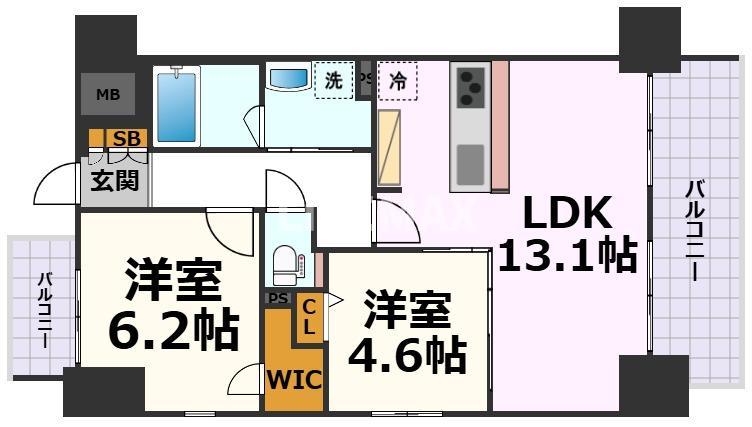 S-RESIDENCE亀島駅前blazeの間取り